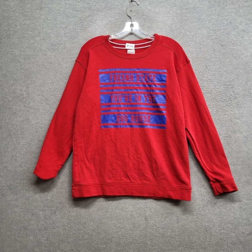 Fresno State Bulldogs Women Sweatshirt Medium Red PINK‎ Victoria's Secret